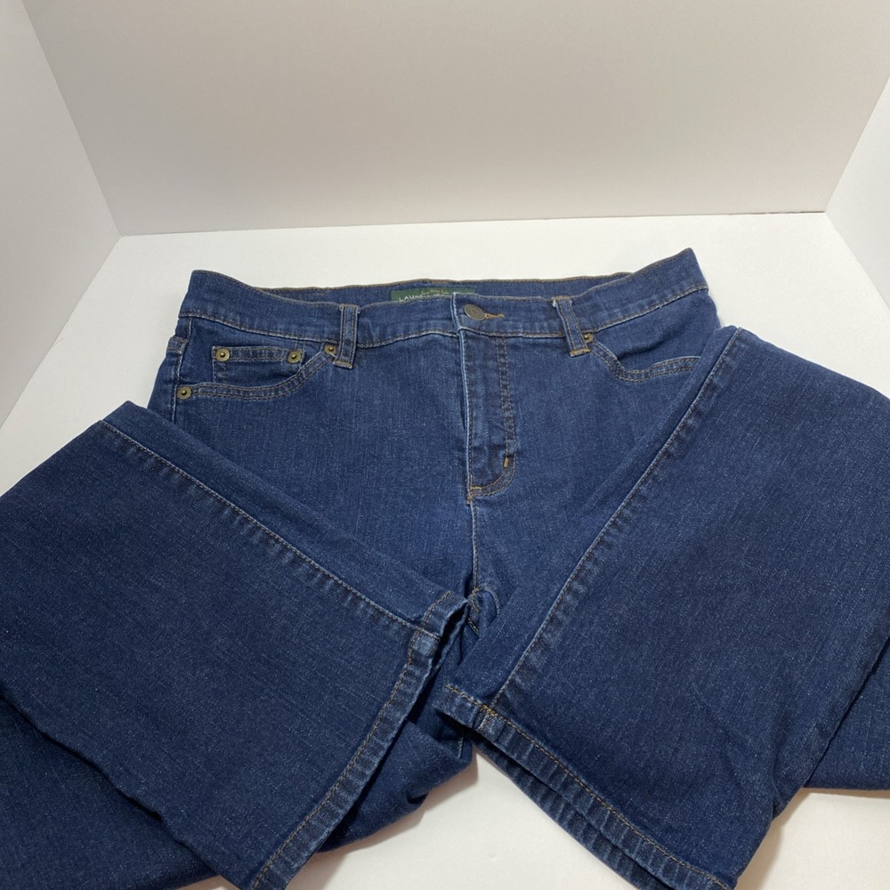 Lauren Jeans Co Ralph Lauren Womens Denim Jeans 6 Blue Cotton Straight Leg B1‎